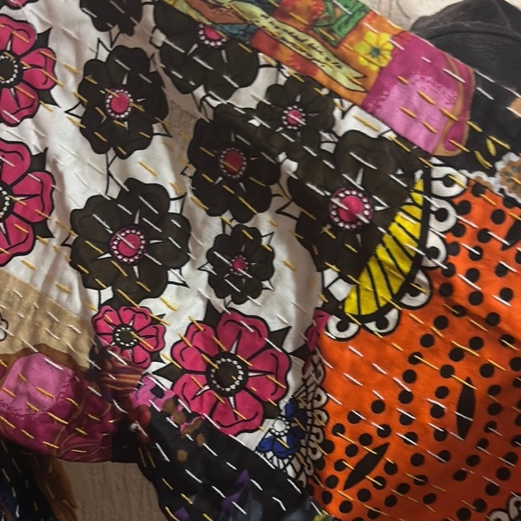 Raj Vibrant Multi Color Kimono or Duster w/Pockets - Picture 7 of 8